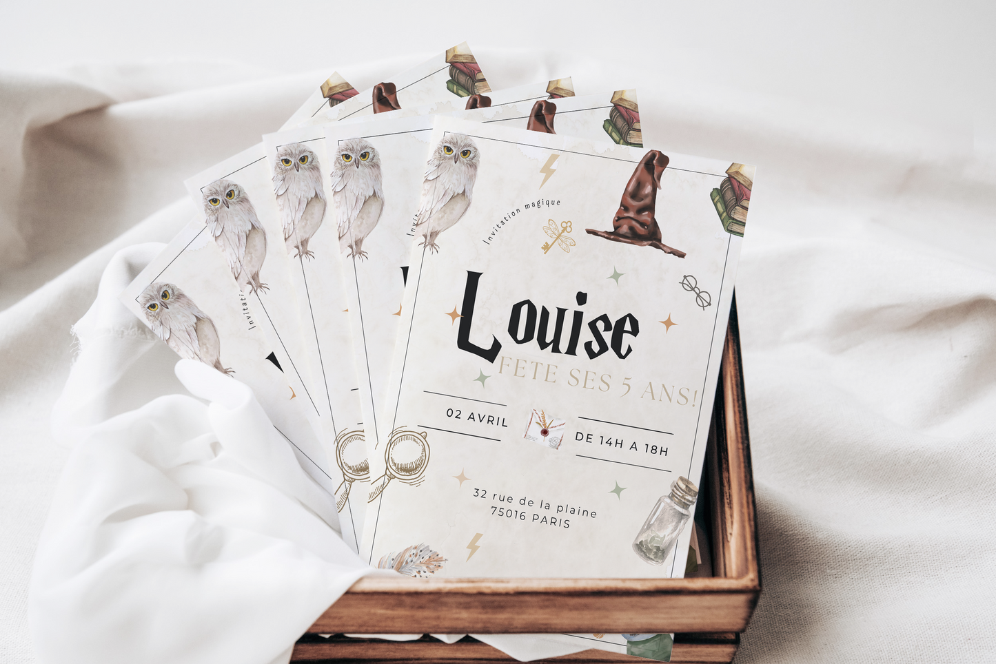 Invitation d'anniversaire sur le thème Magie