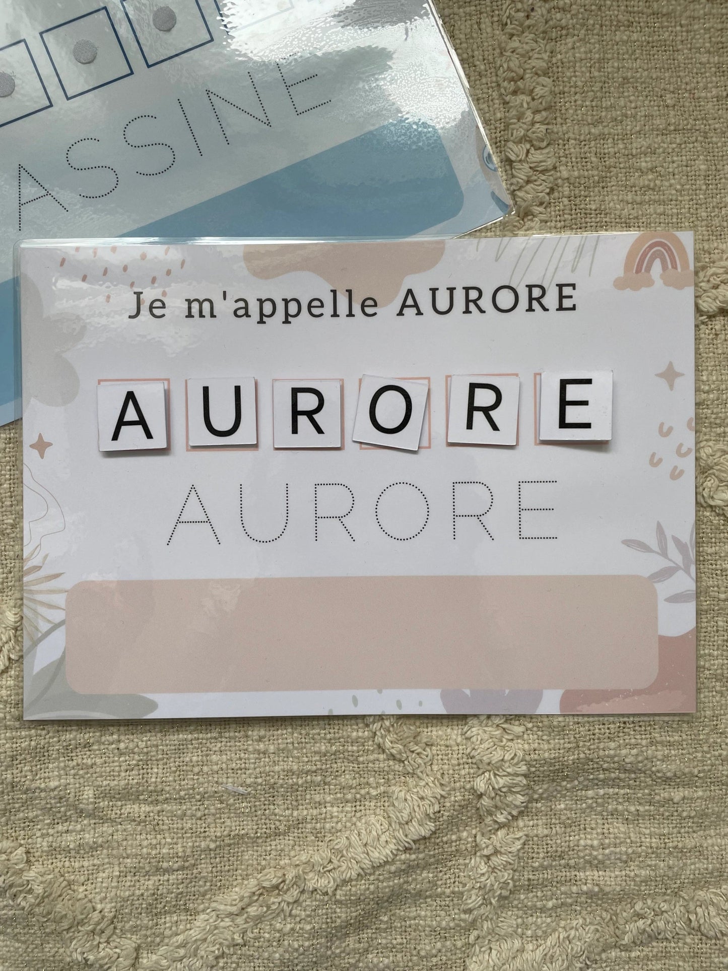 Support apprentissage écriture prénom pour enfant - L’Atelier Personnalisé