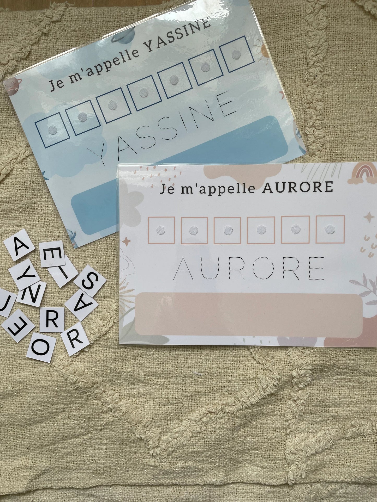 Support apprentissage écriture prénom pour enfant