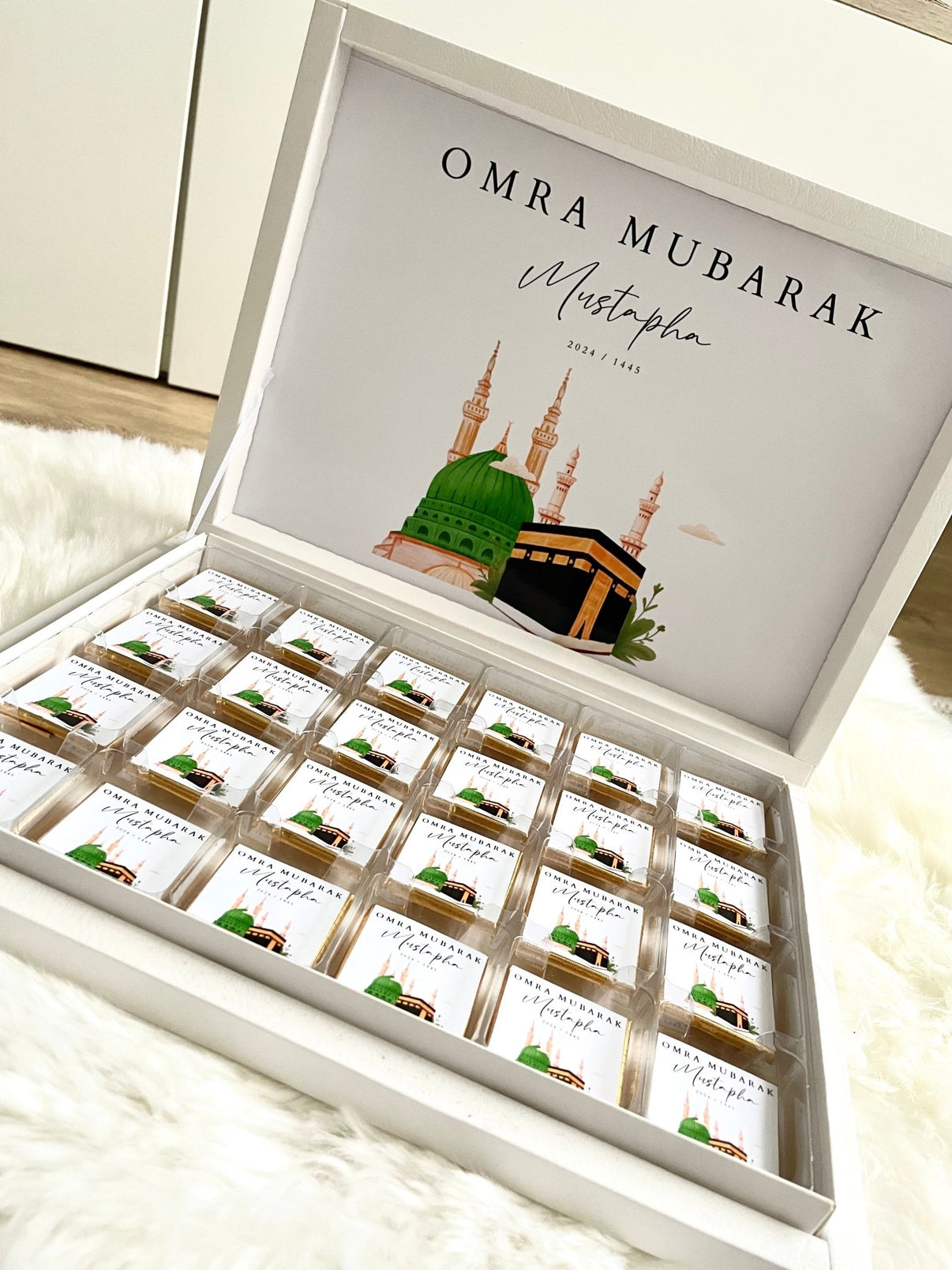 Carte Cadeau Omra Moubarak Personnalisable - Carte De Vœux Religieuse - Faite Main Avec Enveloppe