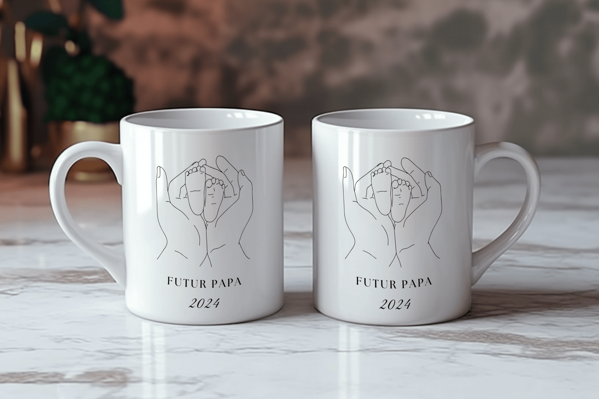 Mug annonce grossesse Pied de bébé - L’Atelier Personnalisé