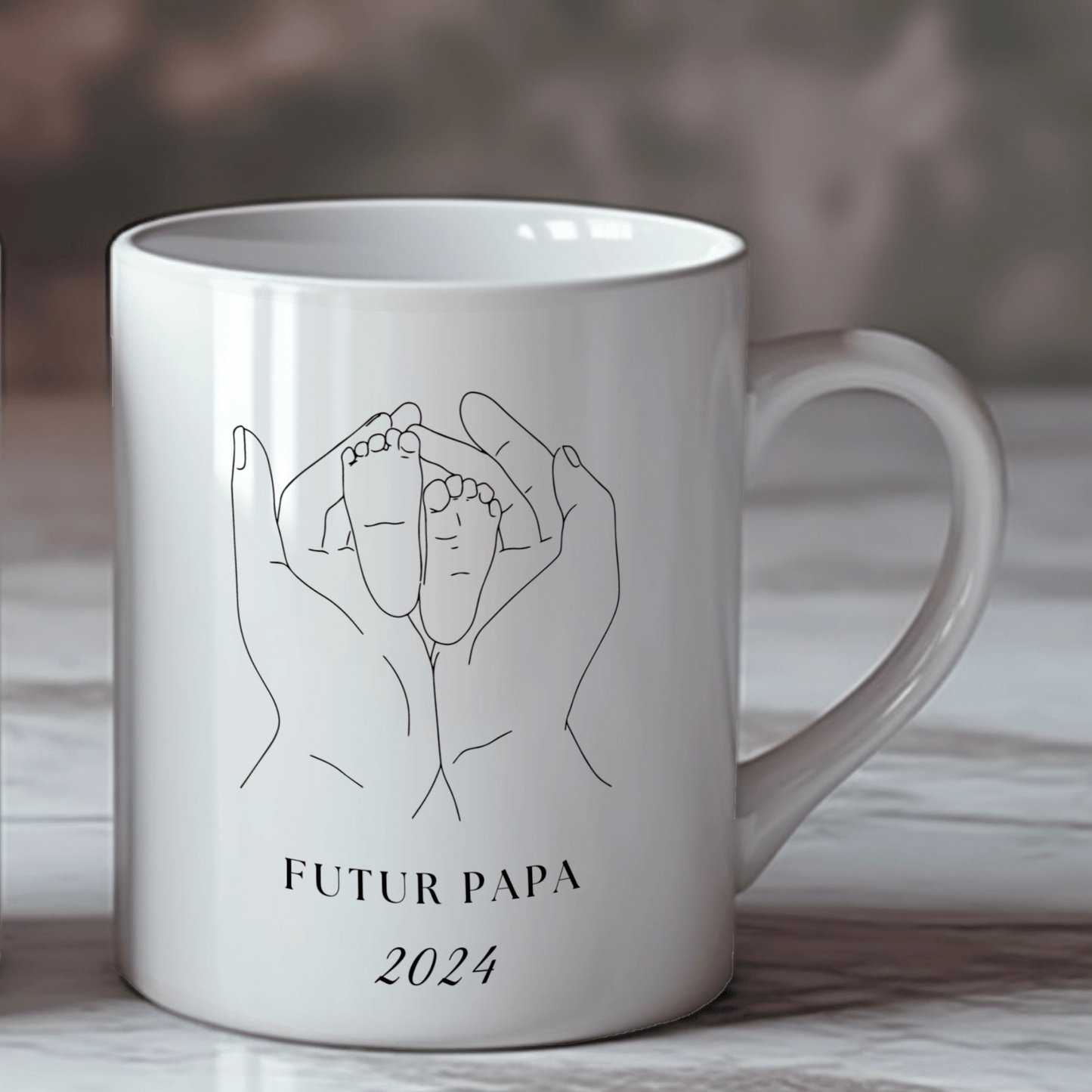 Mug annonce grossesse Pied de bébé - L’Atelier Personnalisé