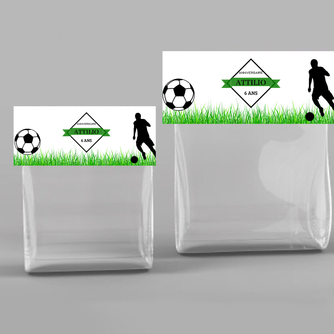 Sachets de bonbons personnalisés FootBall - L’Atelier Personnalisé