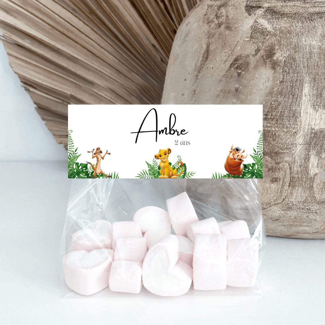 Sachets de bonbons personnalisés Roi Lion - L’Atelier Personnalisé