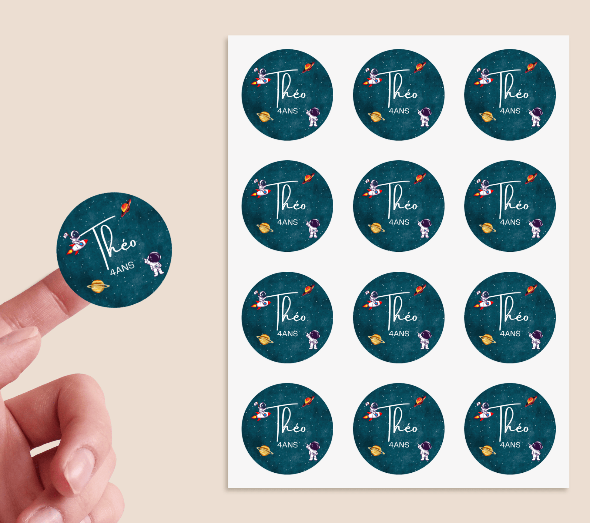 Stickers autocollant Astronaute - L’Atelier Personnalisé