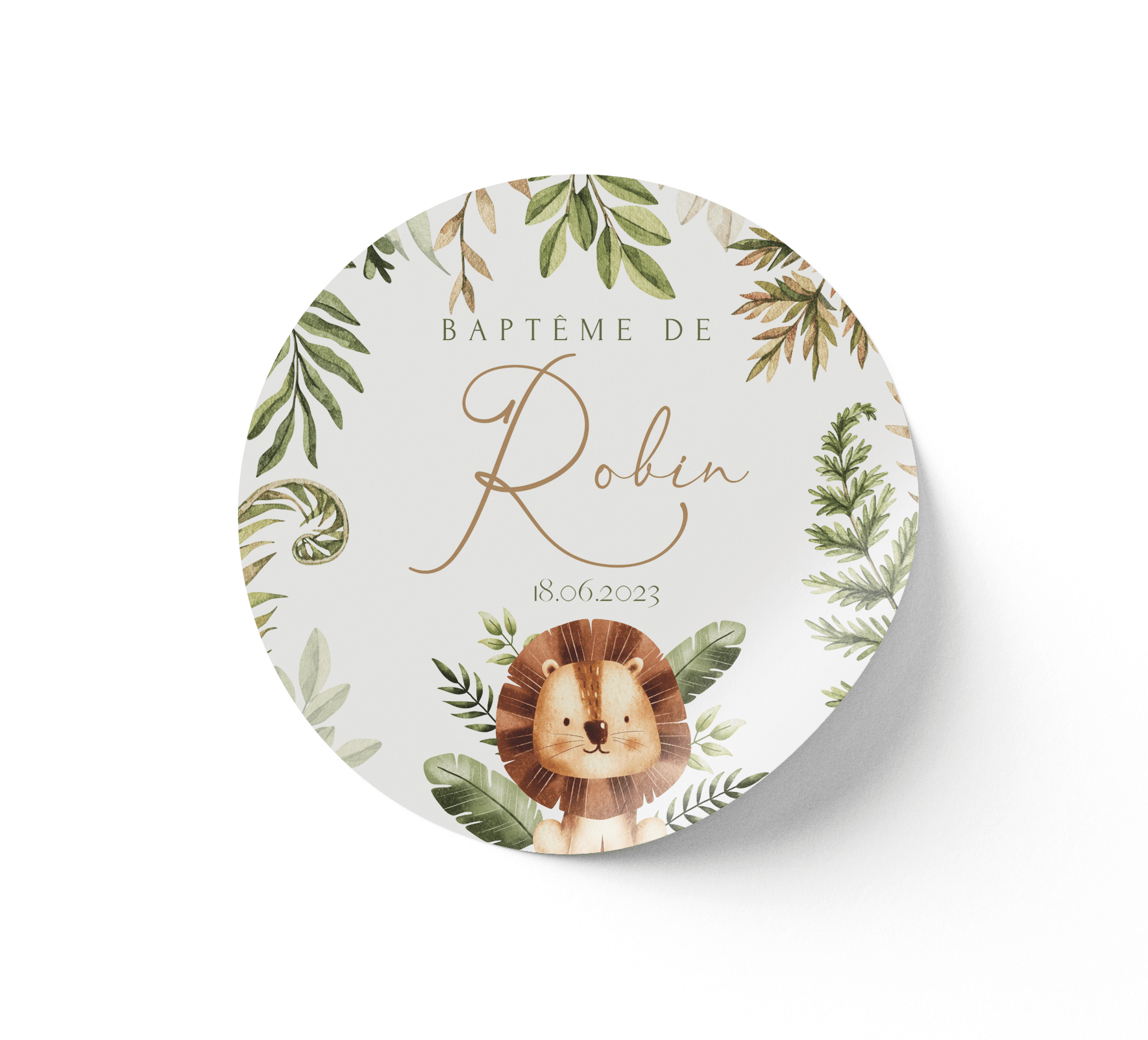 Stickers autocollant Jungle Lion - L’Atelier Personnalisé