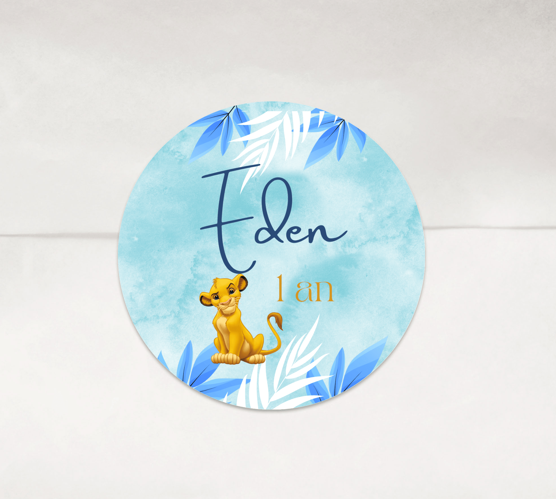 Stickers autocollant Simba Le Roi Lion Bleu